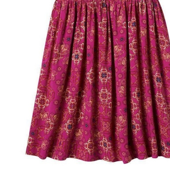 Mudd Girls Floral Smocked Top Skater Sun Dress Size 12 Magenta Pink New - Picture 3 of 6